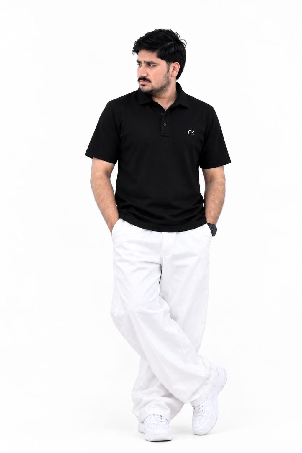 Men's Premium Polo Shirt — Black