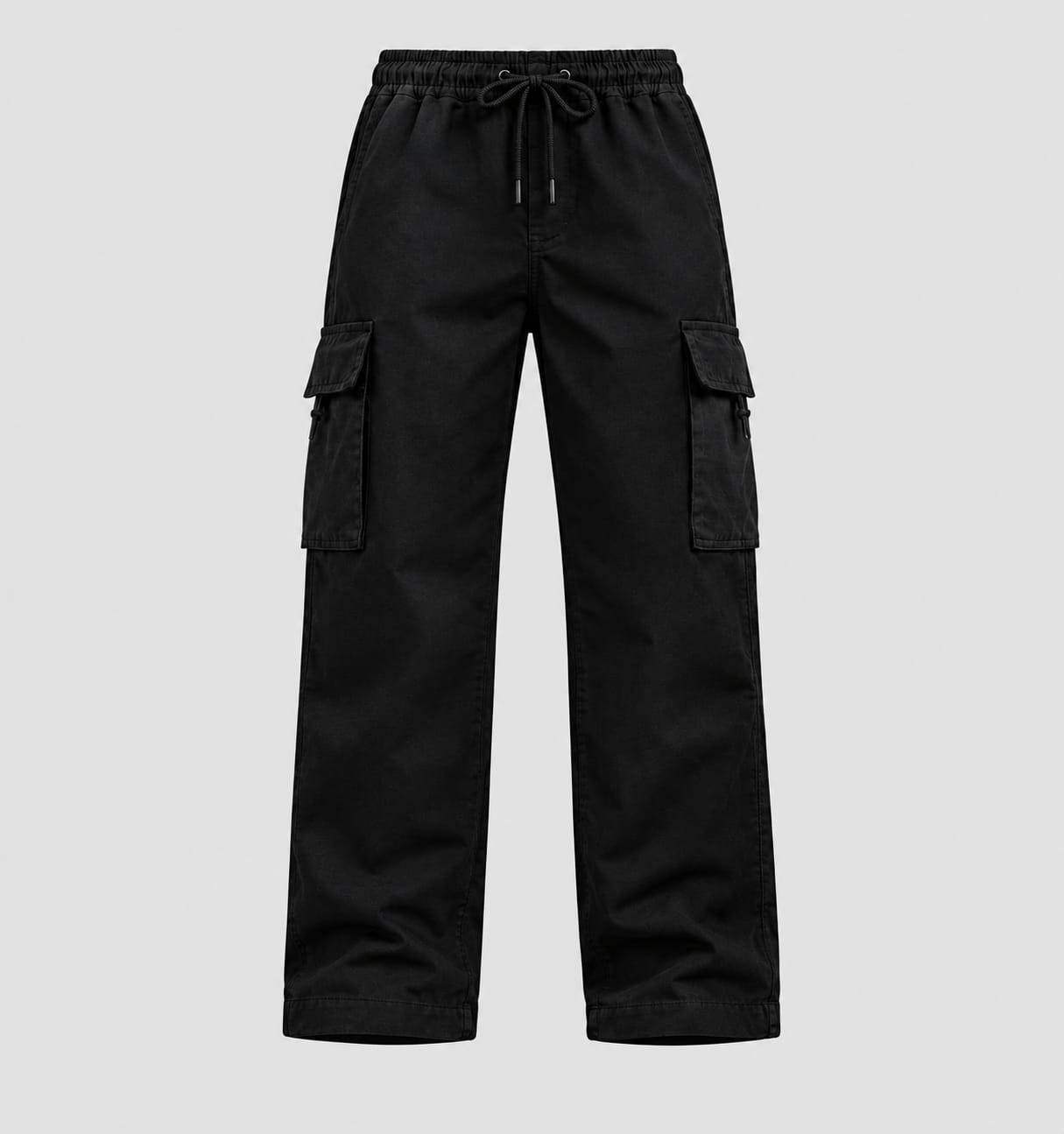 Men's Relaxed Fit Cargo Pants — Black