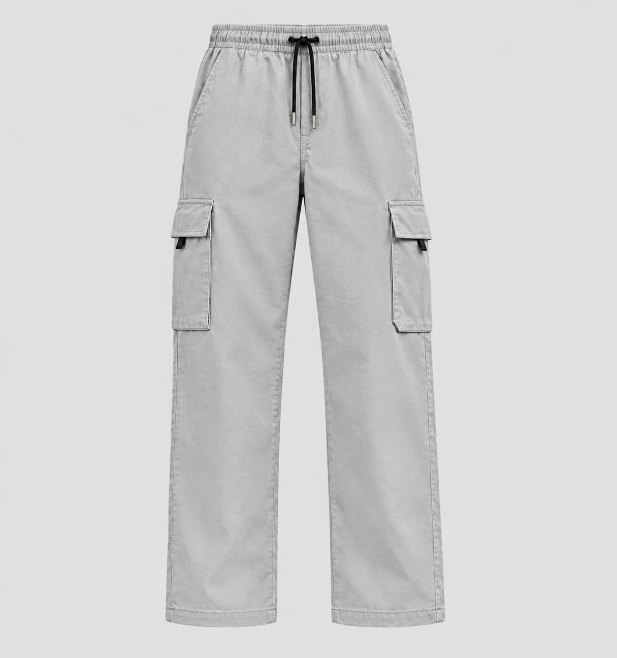 Men's Relaxed Fit Cargo Pants — Light Gray