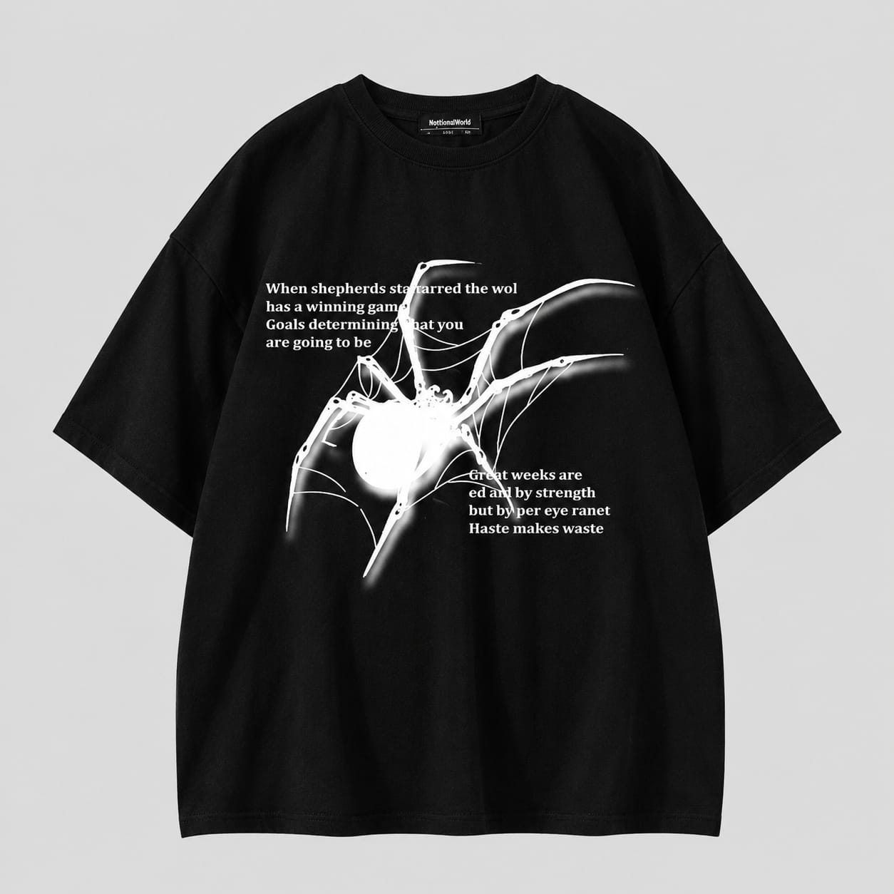 Gojo Satoru Anime Tee — Black with Pink Print II